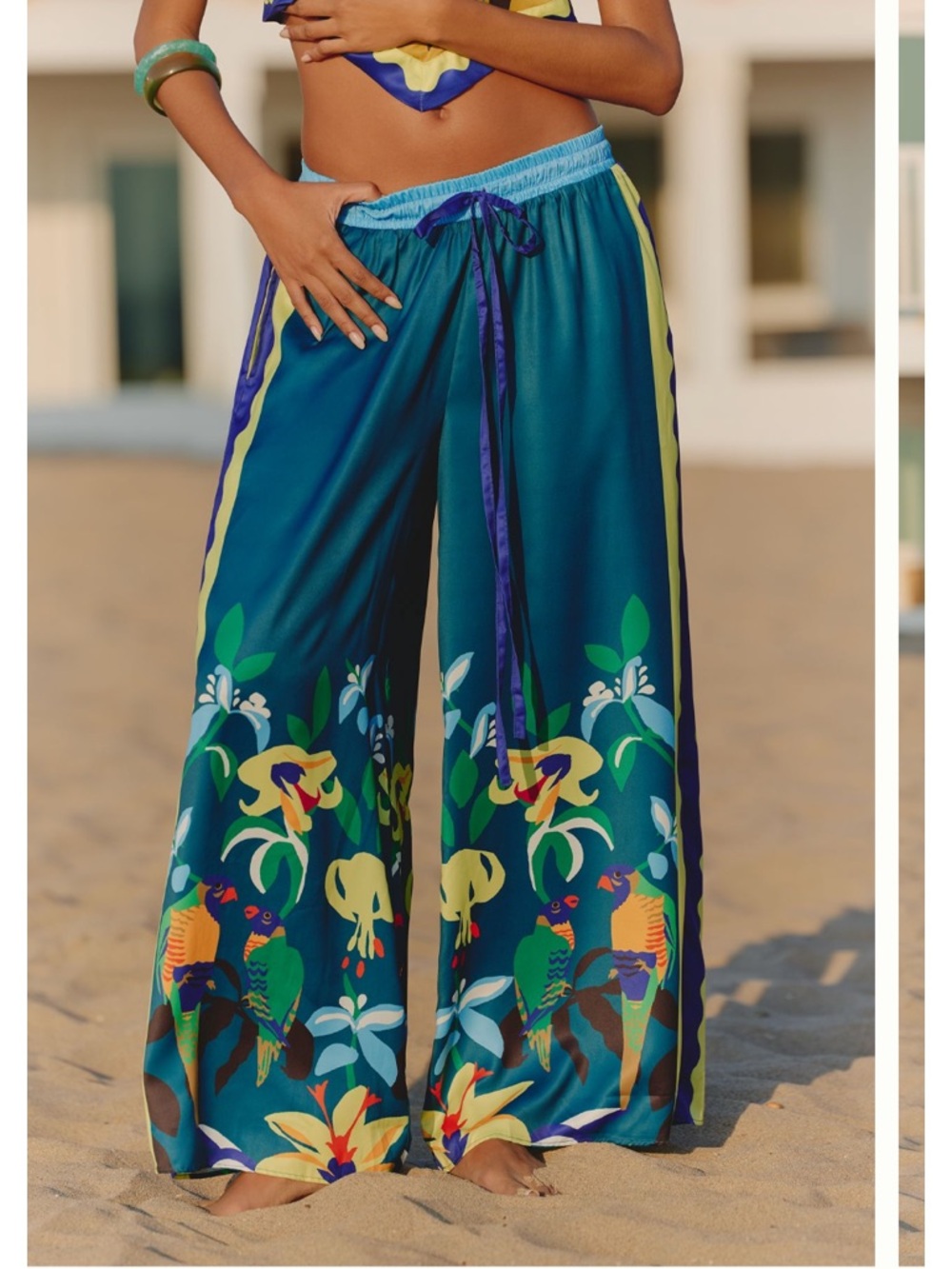 Celandine x Claire Colin Wide-Leg Drawstring Pants - Picture 2 of 8